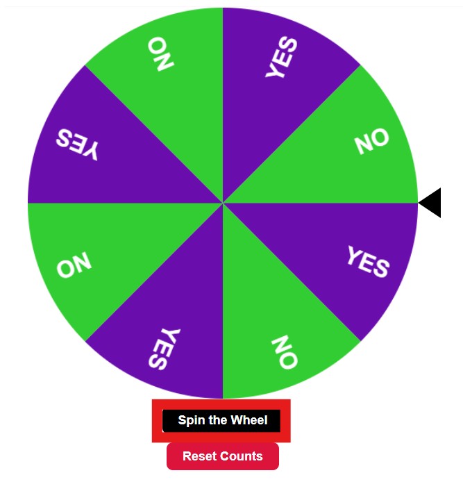 Press the spin the wheel button